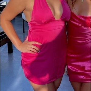 White fox Pink Dress